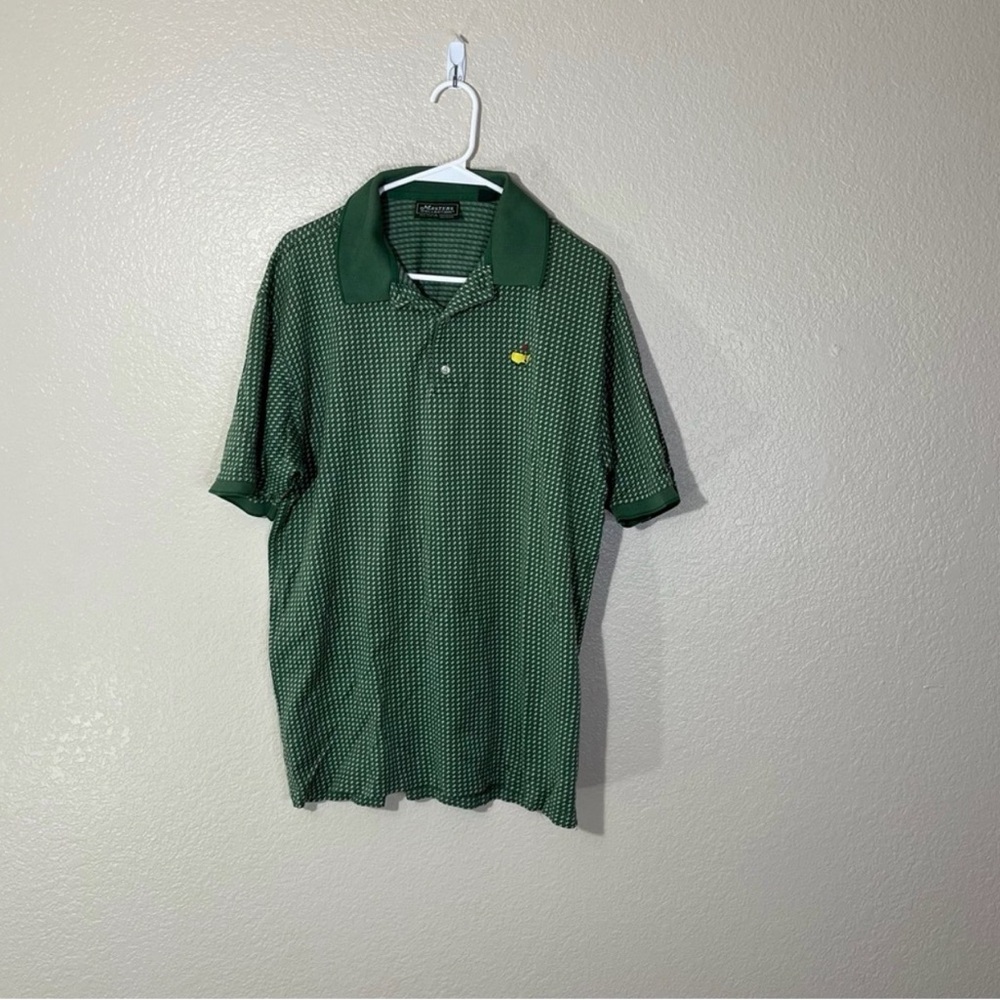 Masters Collection 60s Two Ply Cotton Green Knit Short Sleeve Golf Polo Shirt L